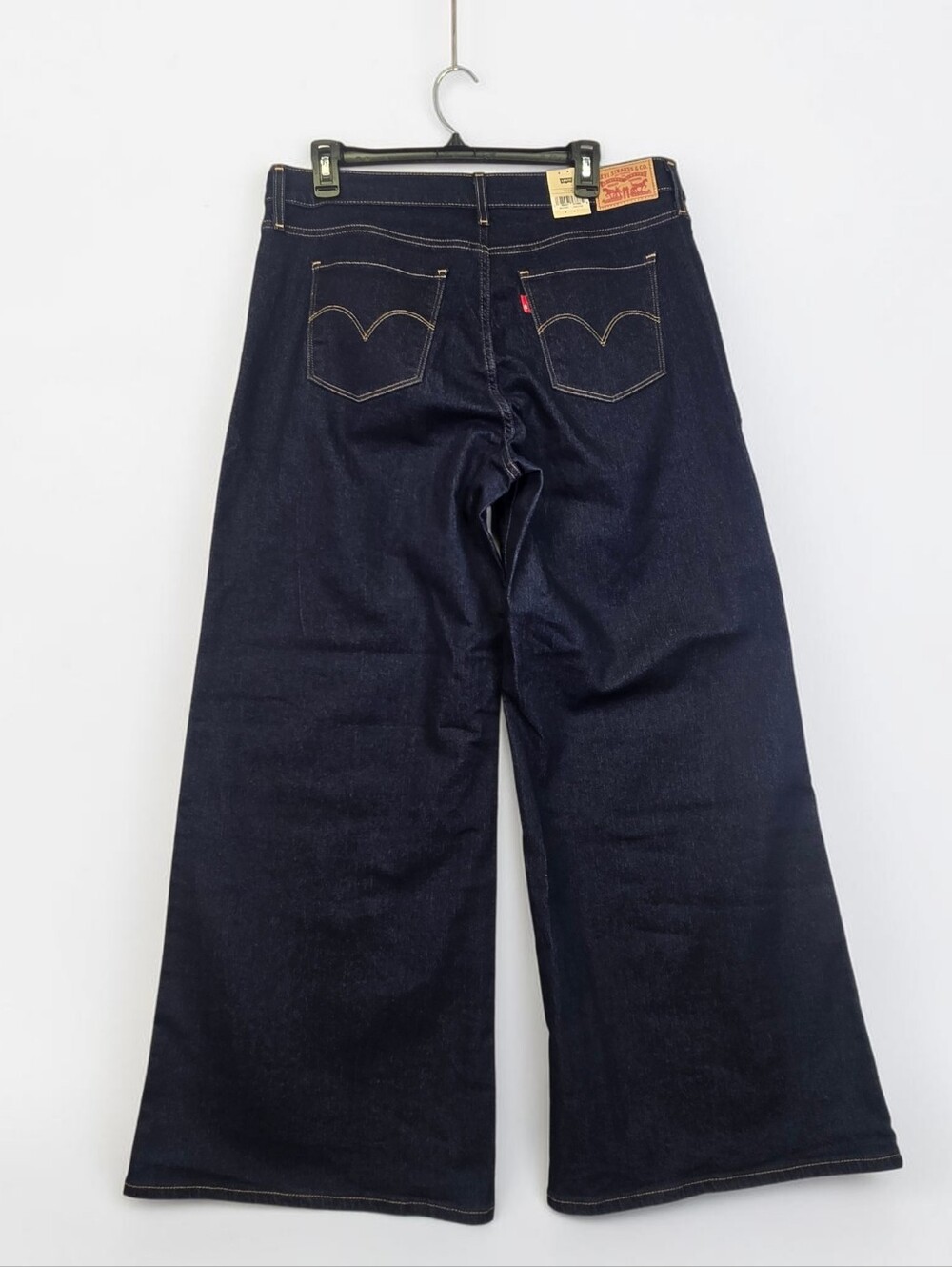 Levi's 318 Shaping Wide Leg Jean Womens Size 33 Dark Stretch Denim NEW